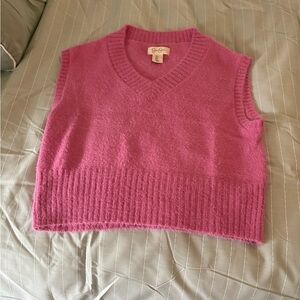 Pink sweater vest